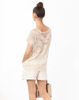 Cotton Crochet Lace Tank Top (CREAM)