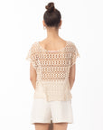 Crochet Lace Tank Top (CREAM)