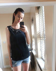 Multi Chain Vest Top (Black)