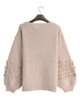 Fur embellished sleeves design Jumper