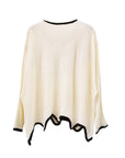 Asymmetric hem fine knitted jumper