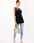 eyelash lace cotton vest top