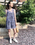 Sleeveless Crochet Tunic Dress in Blue