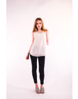 Pearl embellished Vest Top (White)