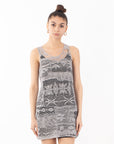 Sleeveless Crochet Tunic Dress in Grey