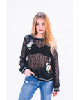 Floral Patched Sweatshirt (Green)