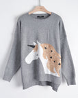 UNICORN HORSE sequin embellished Jumper