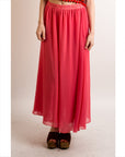 Chiffon Maxi Skirt (Rose)