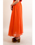 Chiffon Maxi Skirt (Orange)
