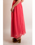 Chiffon Maxi Skirt (Rose)