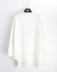 Funnel Neck Long Sleeve Jumper in White