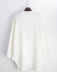 Funnel Neck Long Sleeve Jumper in White