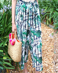 Coconut tree Print Wide-leg Trousers