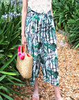 Coconut tree Print Wide-leg Trousers