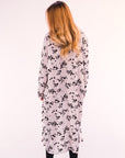 Polka dot print long Shirt Dress (WHITE)