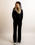 Bunnies Ears Velour Tracksuits (Black)