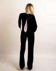 Bunnies Ears Velour Tracksuits (Black)
