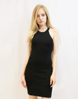 Cotton blend PETITE Bodycon Dress (Black)