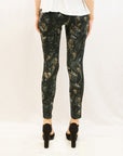 Leaves print fleece leggings
