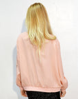 Side pocket bomber jacket (Pink)