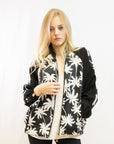 Floral Print Bomber Jacket (Tree floral)