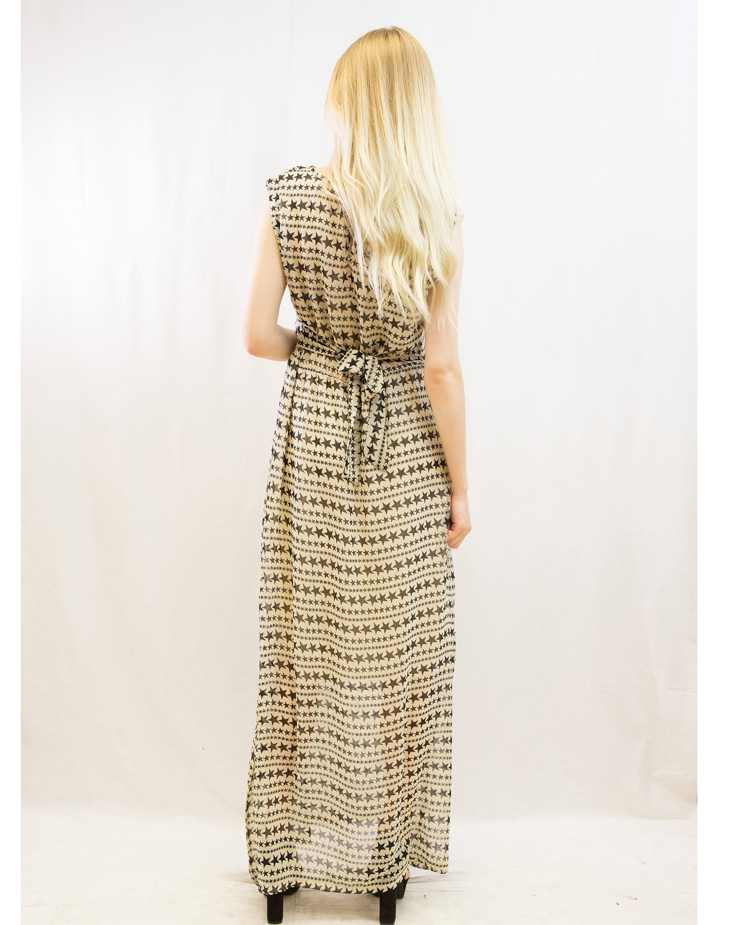sachin and babi light blue dress Glory of Love Star Printed Maxi Dress in Navy