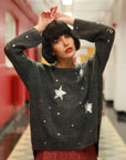 Stars' Print Ladder Stitch Jumper