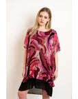 Floral Print Oversize Maxi Top (PINK)