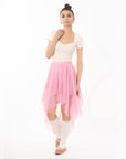 Dip Hem Skirt (Pink)