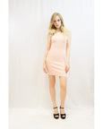 Cotton blend PETITE Bodycon Dress (PEACH)