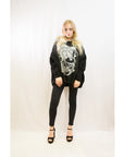 Skull Print Oversize Jumper