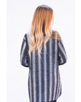 Sliver color print oversize top