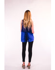 Floral Crochet Lace Back Vest (BLUE)