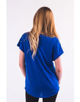 Gold Eagle embellished T-shirt (ROYAL BLUE)