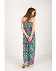 Multi Color Leopard print maxi dress (Green)