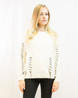Lace up knitted jumper top