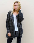 Dark Grey Oversize knit Cardigan
