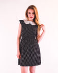 Polka Dot Print skater Dress