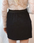 Floral Lace Skater Black Skirts