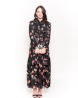 Floral Print elasticated waist maxi dress
