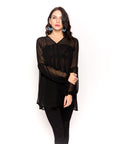 balloon long sleeves design chiffon top