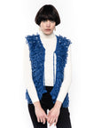 Tassel Knitted Cardigan Jacket (Blue)