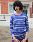 Gold lurex Stripe Knitted long Jumper