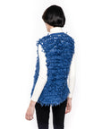 Tassel Knitted Cardigan Jacket (Blue)