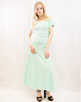 Scoop Neck Jersey Maxi Dress (Light Green)