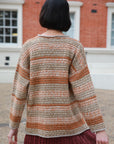 Ribbed stripe mix yarn oversize jumper