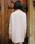 Fringed and sequin embellished sleeves Jumper