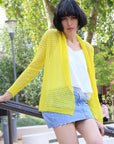 Mesh Lace Cardigan Beach Wear (Yellow)