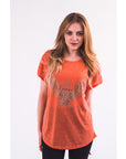 Gold Eagle embellished T-shirt (ORANGE)