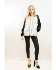 Floral Print Bomber Jacket (Light floral)